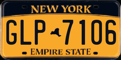 NY license plate GLP7106