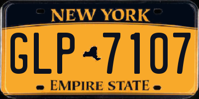 NY license plate GLP7107