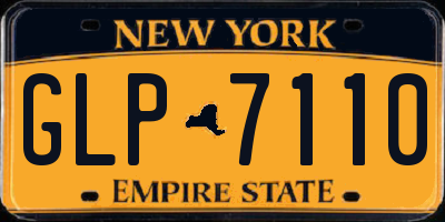 NY license plate GLP7110