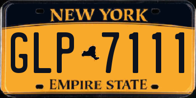NY license plate GLP7111