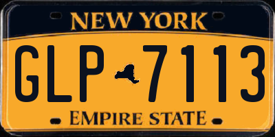 NY license plate GLP7113