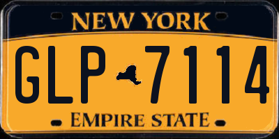 NY license plate GLP7114