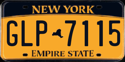NY license plate GLP7115