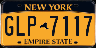 NY license plate GLP7117