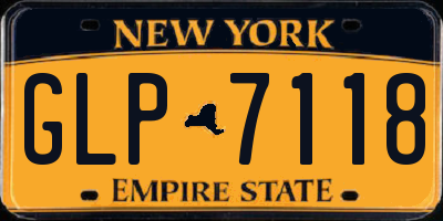 NY license plate GLP7118