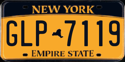 NY license plate GLP7119