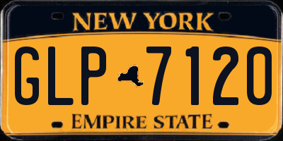 NY license plate GLP7120
