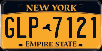 NY license plate GLP7121