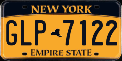 NY license plate GLP7122