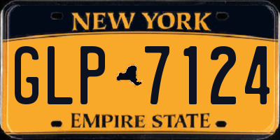 NY license plate GLP7124