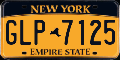NY license plate GLP7125