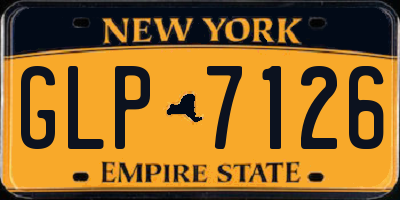NY license plate GLP7126