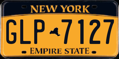 NY license plate GLP7127