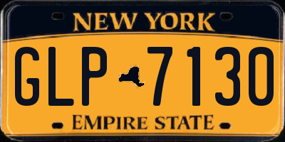 NY license plate GLP7130