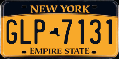 NY license plate GLP7131