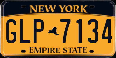 NY license plate GLP7134