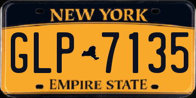 NY license plate GLP7135