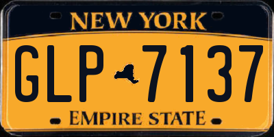 NY license plate GLP7137