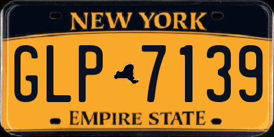 NY license plate GLP7139