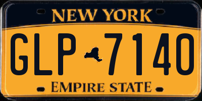 NY license plate GLP7140