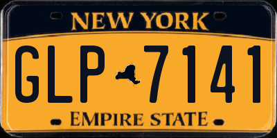 NY license plate GLP7141