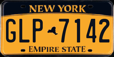 NY license plate GLP7142