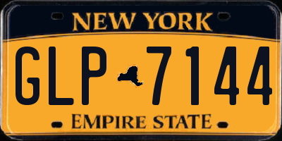 NY license plate GLP7144