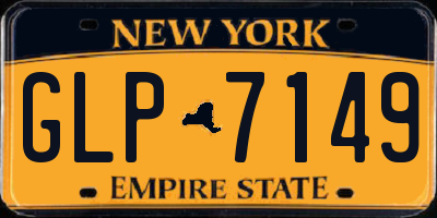 NY license plate GLP7149