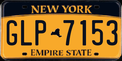 NY license plate GLP7153