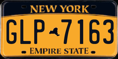 NY license plate GLP7163