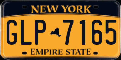 NY license plate GLP7165