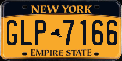 NY license plate GLP7166