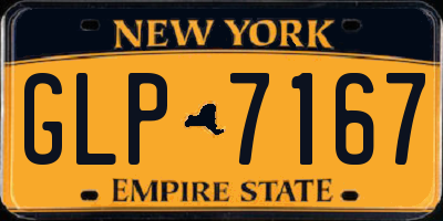 NY license plate GLP7167