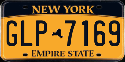 NY license plate GLP7169