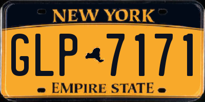 NY license plate GLP7171