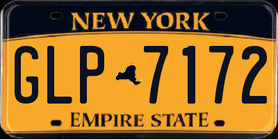 NY license plate GLP7172