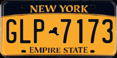 NY license plate GLP7173