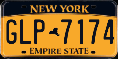 NY license plate GLP7174