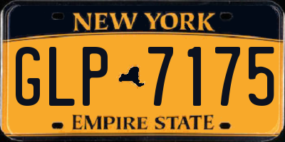 NY license plate GLP7175