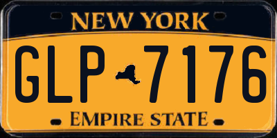 NY license plate GLP7176