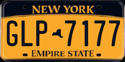 NY license plate GLP7177