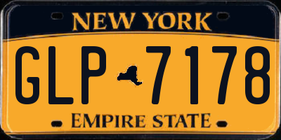 NY license plate GLP7178