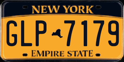 NY license plate GLP7179