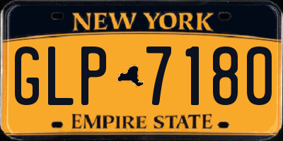 NY license plate GLP7180