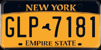 NY license plate GLP7181
