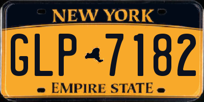 NY license plate GLP7182