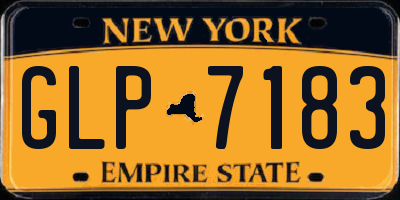 NY license plate GLP7183