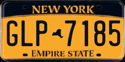 NY license plate GLP7185