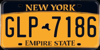 NY license plate GLP7186