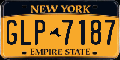 NY license plate GLP7187